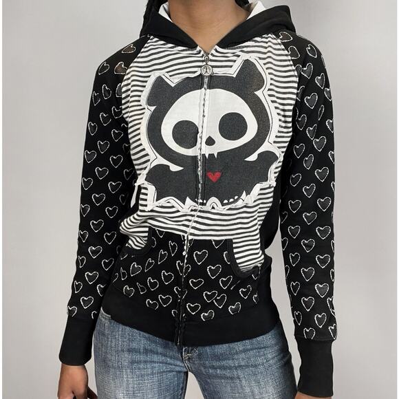 Vintage Skelanimals Diego Bat Full Zip Hoodie Small Scene Mall Goth Emo HotTopic - Picture 9 of 16